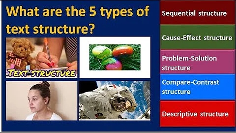 Text structure |What are the 5 types of text structure?|Explanation