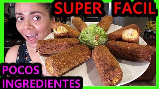 RECETA con PAN BLANCO 🤯 como hacer TACOS FRITOS con pan de molde ❤️ 💚