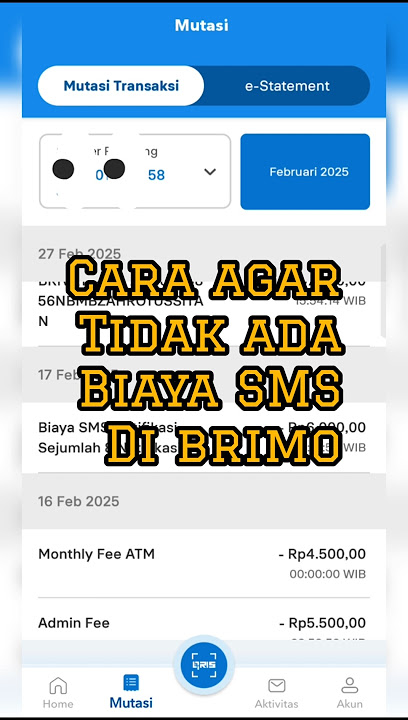 Cara agar tidak ada biaya SMS brimo