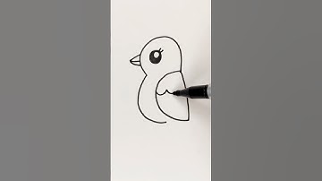 How to Draw a Bird Super Easy! 🐤