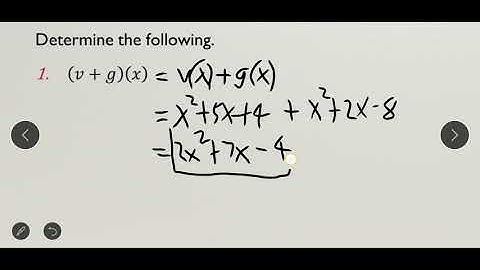 OPERATIONS ON FUNCTIONS (Adding, Subtracting, Multiplying and Dividing of Functions)
