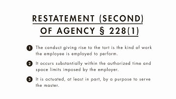 Tort Law tutorial: Vicarious Liability II | quimbee.com