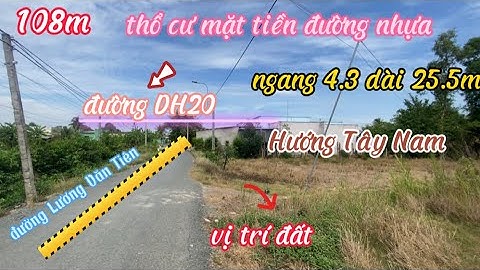 ❤108m thổ cư mặt tiền đường nhựa Lương Văn Tiên ngang 4.3x 25.5m cách lộ lớn 50m