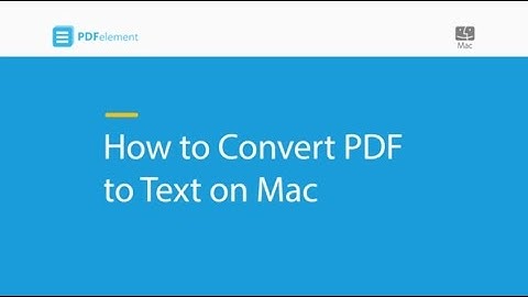 How to Convert PDF to Text on Mac (macOS 10.14 Mojave)