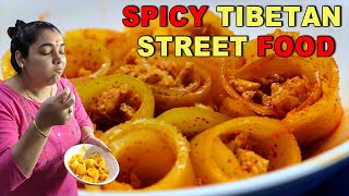 Tibetan Street Food Yellow Laphing Recipe | Spicy Tibetan Laphing Recipe | How to make Laping