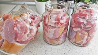 Готовлю сразу 3 кг свинины, долго хранится и всегда вкусная