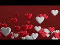 4k 1hr Happy Valentine's Day Background heart shape motion red and white