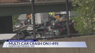 Four cars, tow truck involved in crash on I-495