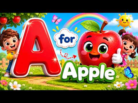 🍭 ABCD Song for Preschool Kids | A for Apple B for Ball C for Cat D for Dog 🌟 Alphabet Fun