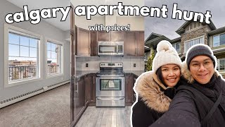 Apartment Hunting in Calgary *with prices* | touring 4 apartments w/ locations and prices