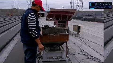 Demonstration working video of precast wall panel concrete lightweight partition board machine