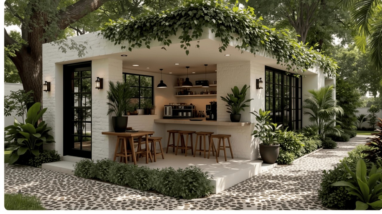 Spring Garden Café Jazz for Work & Study 🌿 Relaxing Background Music in Cozy Outdoor Coffee Bar