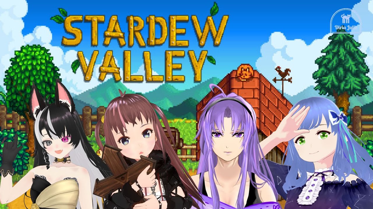 【星露谷 聯動#2】淨係記得釣魚同淋花 w/Chris, Koi, Rio【HKVtuber/迪妮雅・朱莉】