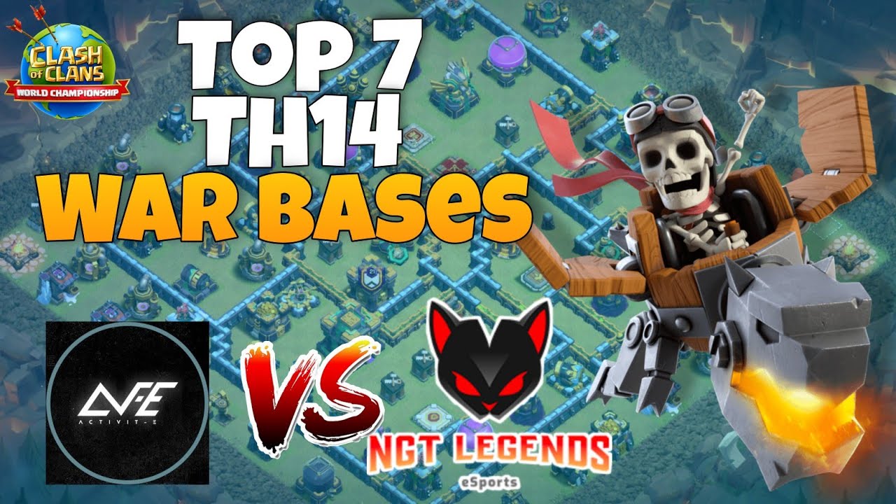 New Top 7 Th14 War Base With Link | NGT Legends vs Activit-E Bases | Clash Of Clans
