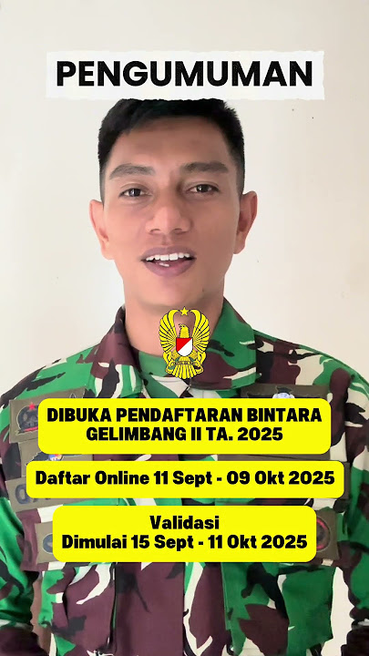 Pendaftaran Bintara TNI AD gelombang II telah Terbuka #tni #abdinegara #rekruitmentni
