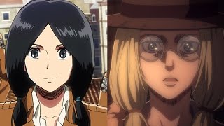 ANNIE DISGUISES HERSELF AS MINA CAROLINA TO INFILTRATE MILITARY POLICE TO GET INFO ABOUT KING FRITZ