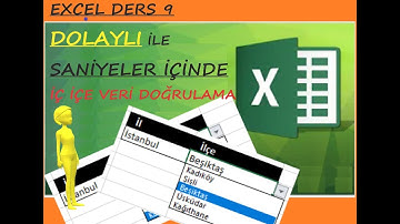 EXCEL 9 - BİR VERİYE BAĞLI VERİLERİ SANİYEDE GETİRME, 5 ÖRNEKTE DOLAYLI, SEÇİMLE AD TANIMLAMA