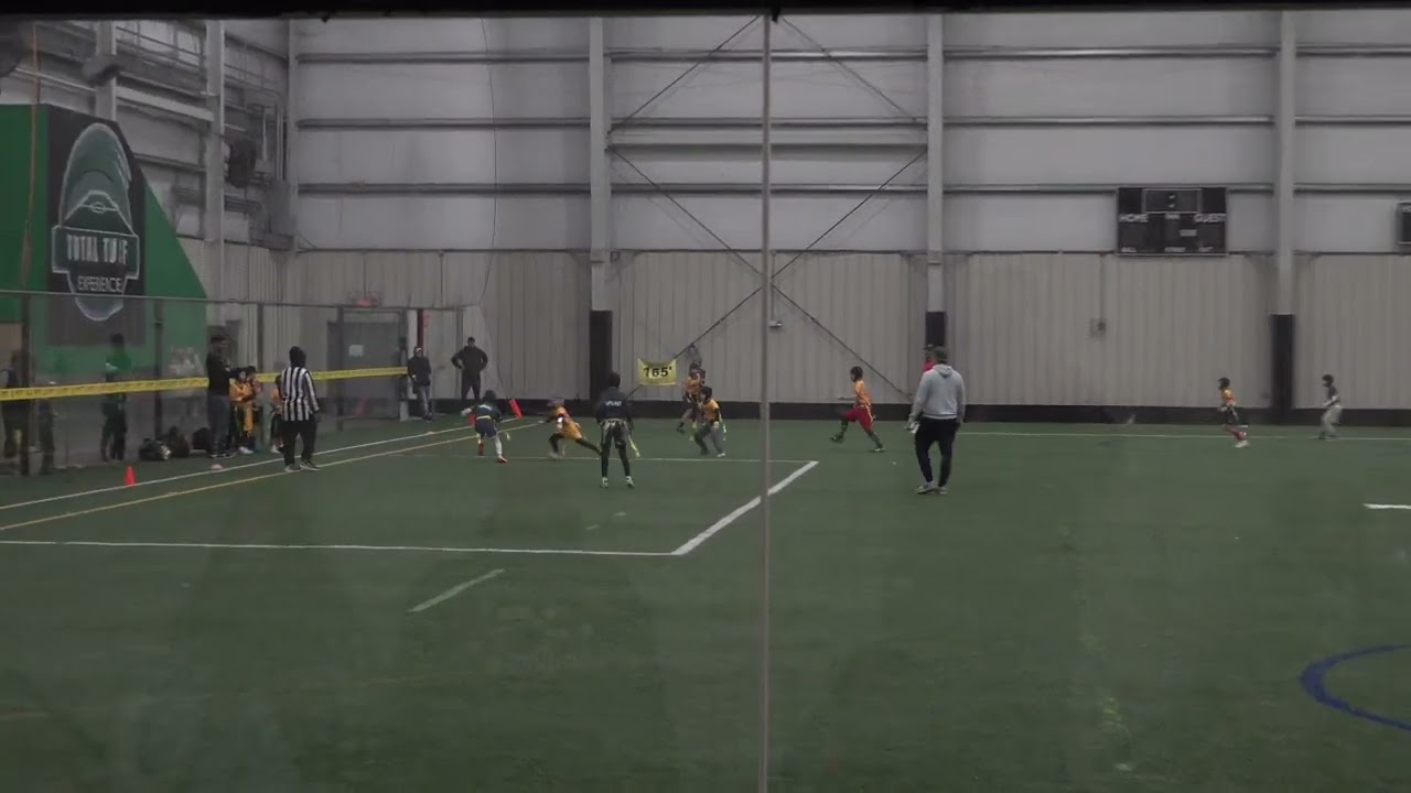 Cameron with the flag pull