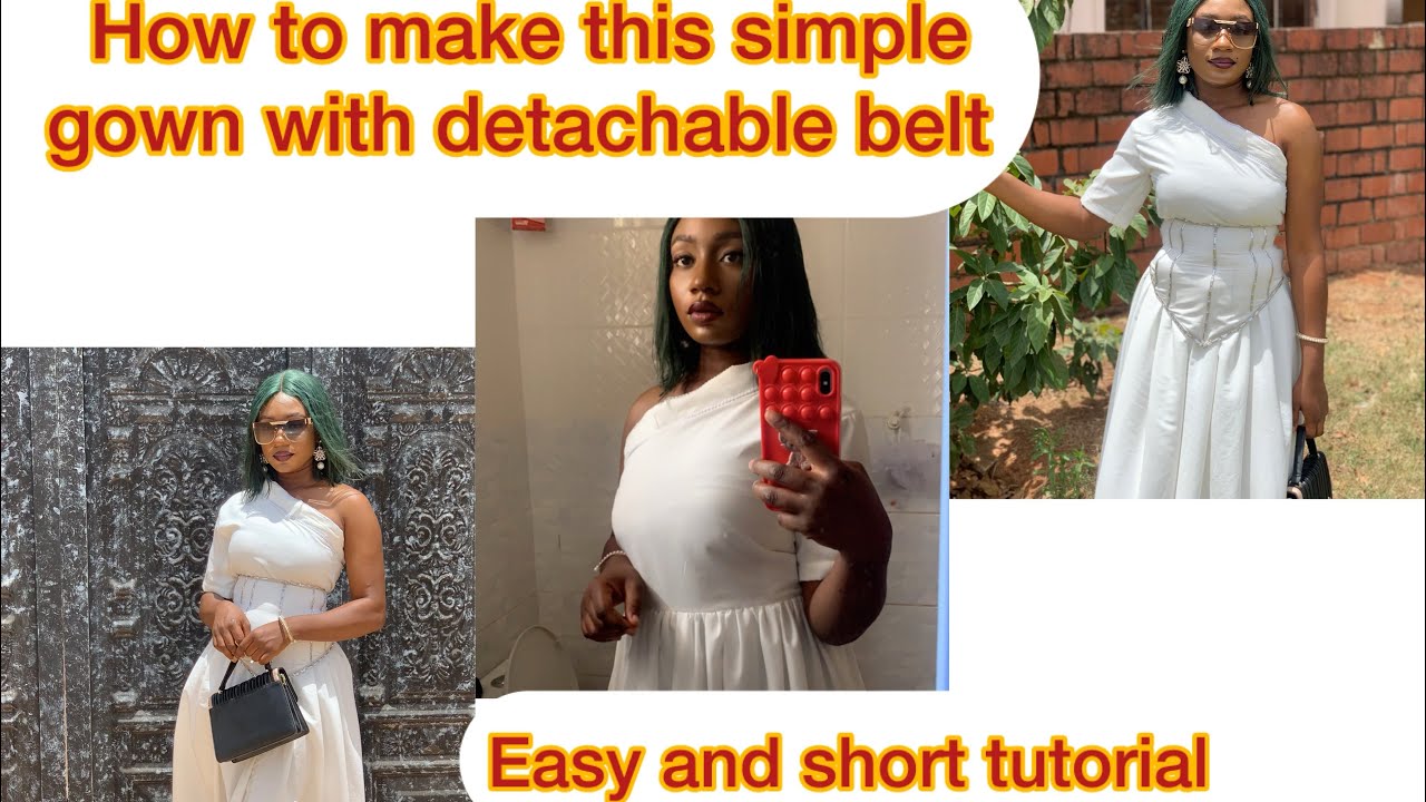 How to make a gown with detachable belt
