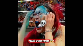 "Asuka sprays poison on Iyo Sky and hits Rhea Ripley! 😱🔥"😭