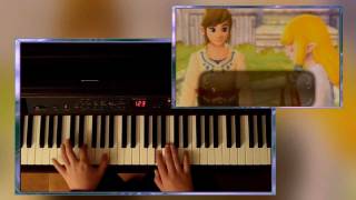 Zelda Skyward Sword - Message from the Goddess , Piano chords