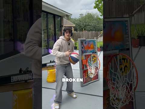 In-ground vs BROKEN portable basketball hoop! 🏀‼️