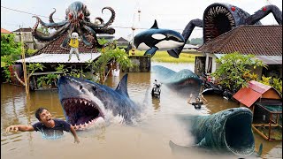 Download Lagu SEMUA HEWAN LAUT TERDAMPAR KE RUMAH UPlIN SAAT B4NJIR?! Bloop, grand maja, ningen, kraken, dll MP3