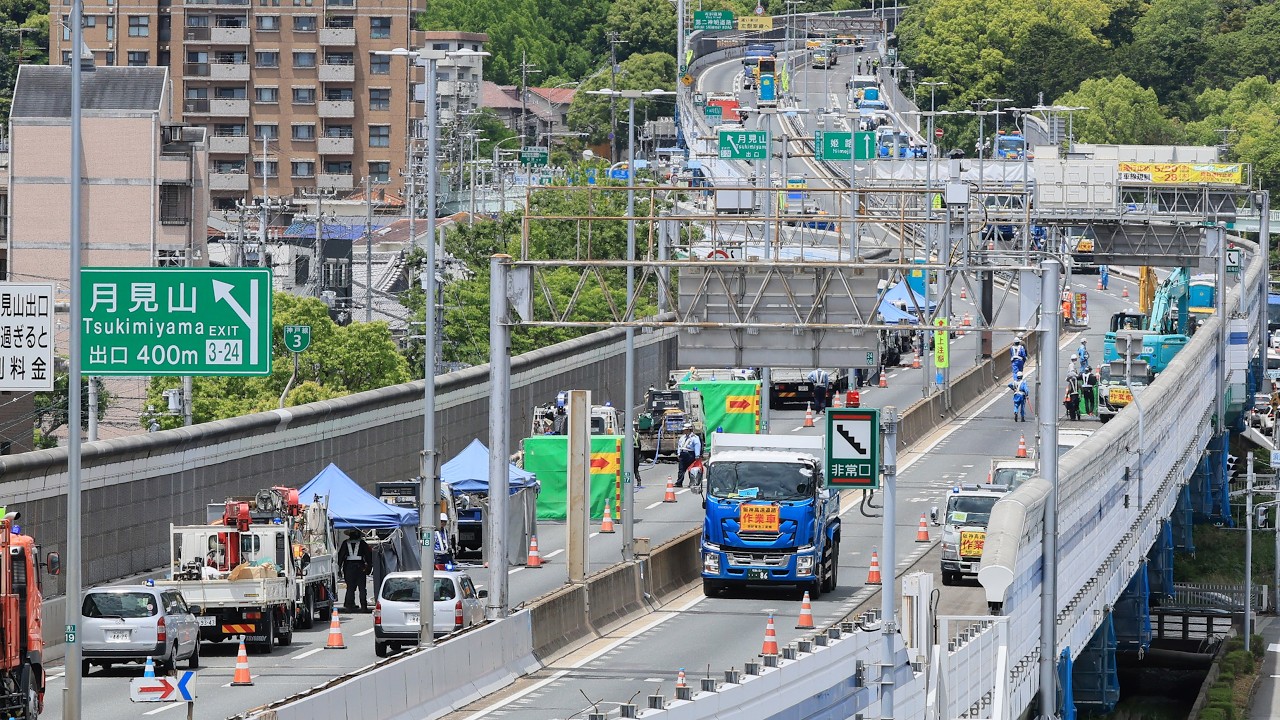 阪神高速と第二神明間でリニューアル工事始まる　28日まで「湊川－須磨IC」通行止め　迂回ルートの活用を