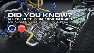 Did You Know? Redshift for Cinema 4D: Metalness vs. Specular Workflow