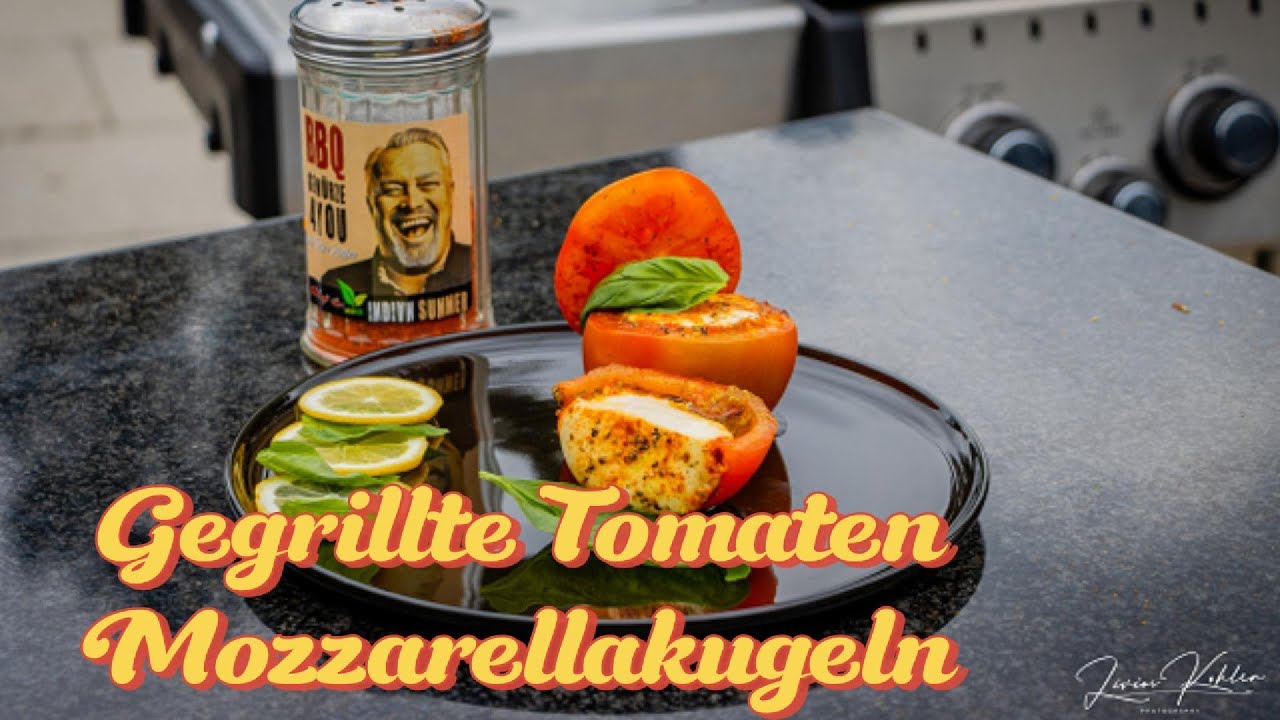 Gegrillte Tomaten Mozzarellakugeln