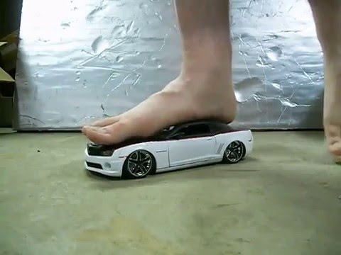 Re-Load Camaro SS Crushed barefoot giant male feet