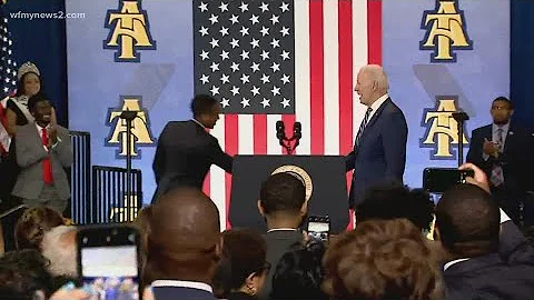 Biden introduced by NC A&T student