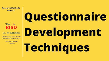 Questionnaire development techniques (PhD, M.Phil)