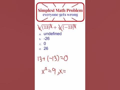 Simplest Math Problem that everyone gets wrong #shorts - YouTube