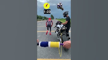 Spiderman vs Big moto Bike  #spiderman #s1000rr