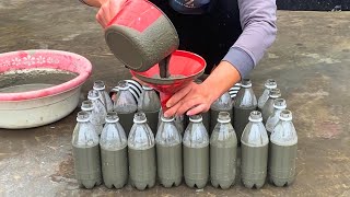 Don&#39;t Throw Away Plastic Bottles, You Can Do Many Cool Things For Your Garden // Cement Craft Ideas