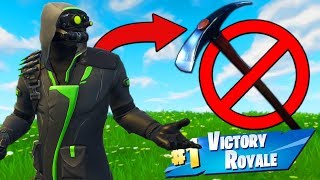 Winning With *NO PICKAXE* Challenge In Fortnite Battle Royale!