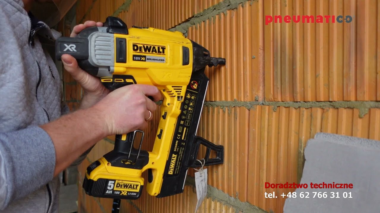 Gwoździarka akumulatorowa Dewalt DCN890 do betonu – cegły YouTube