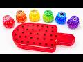 Satisfying Video l Mixing All My Slime Smoothie with Making Popsicle Bathtub ASMR