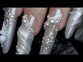 Bridal nail art design | Nail art tutorial | How to apply nails and nail art | trending nails