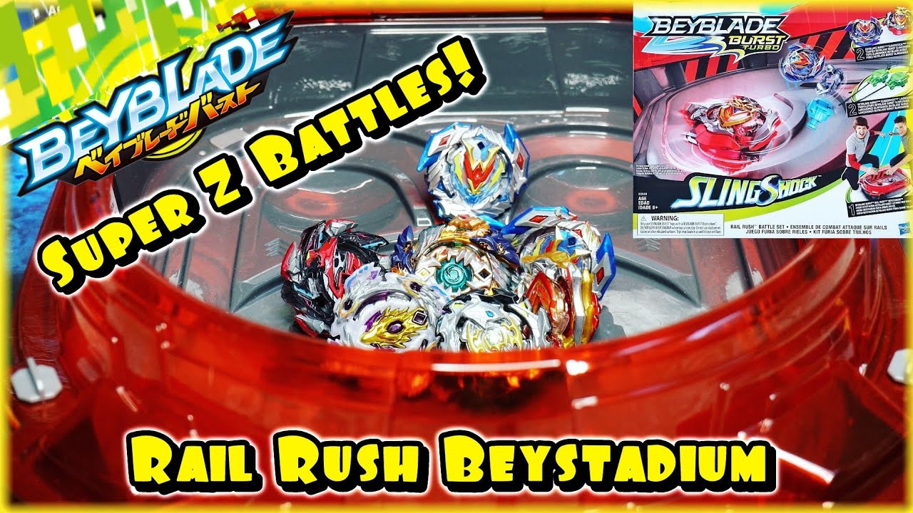 Beyblade Burst Turbo Slingshock Rail Rush Battle Set - Beyblade