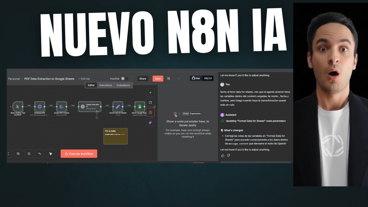 INCREILBE, Crear flujos en N8N HABLANDO CON LA IA | Nueva funcion - YouTube