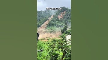 Khoảnh khắc sạt lở ở Thủy điện Tà Lơi #tintuc #tinnong #satlodat #laocai #thiennhien
