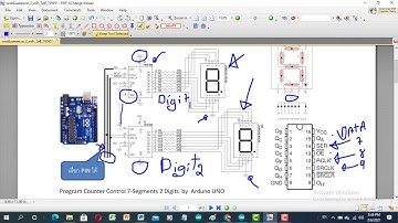 Arduino UNO วงจรนับแสดงผลด้วย LED 7 - Segmts ขนาด 2 หลักขับด้วยไอซี 74595