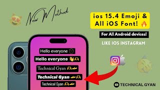 iOS Fonts + iOS 15.4 EMOJIS On Instagram For Android | iPhone INSTAGRAM😻