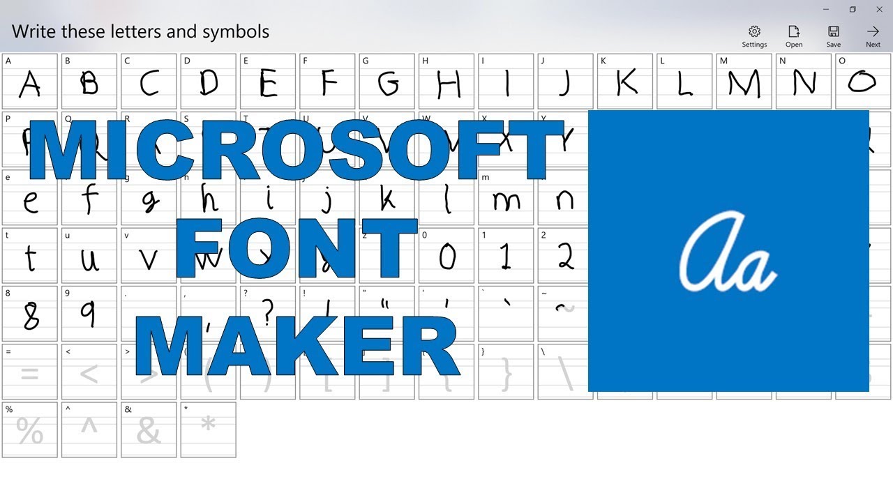 Make A Font Of Your Own Handwriting Using Microsoft Font Maker YouTube