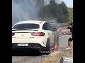 На Житомирской трассе загорелся Mercedes.