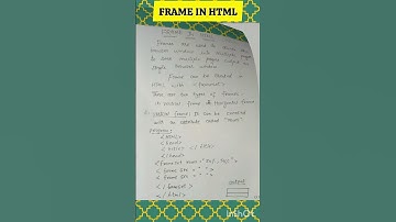 Frame in html #frame #html #bcom #webtectechnologies #ytshort