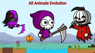 All Animals Evolution With Purple Reaper Cultist Pumpkin And Soul Divider Ghostly ( EvoWorld.io)