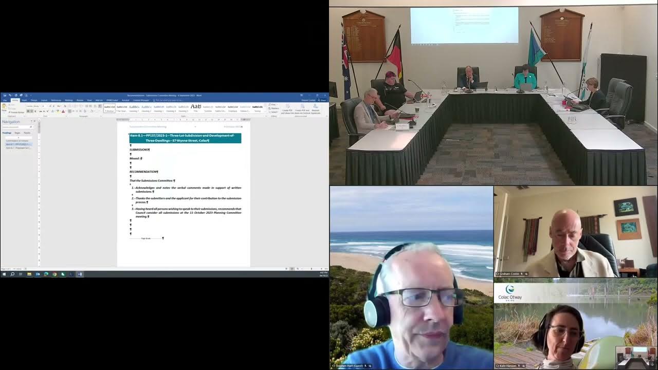 Colac Otway Shire Submissions Committee Meeting 4 October 2023 Final